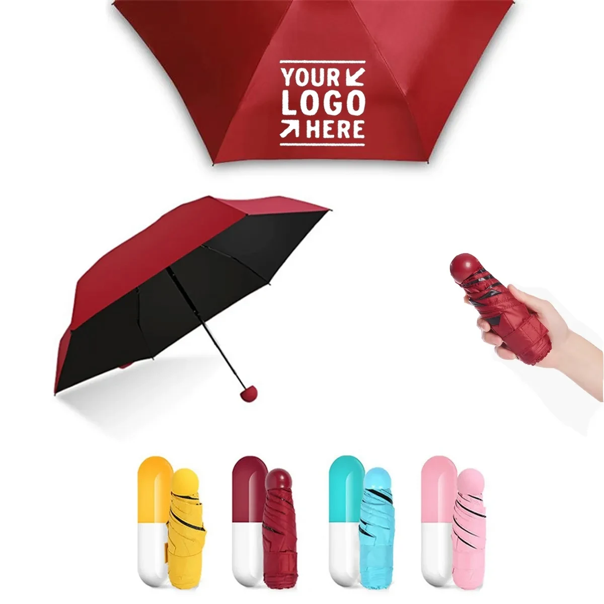 Mini Pocket Folding Capsule Umbrella MOQ 100 1