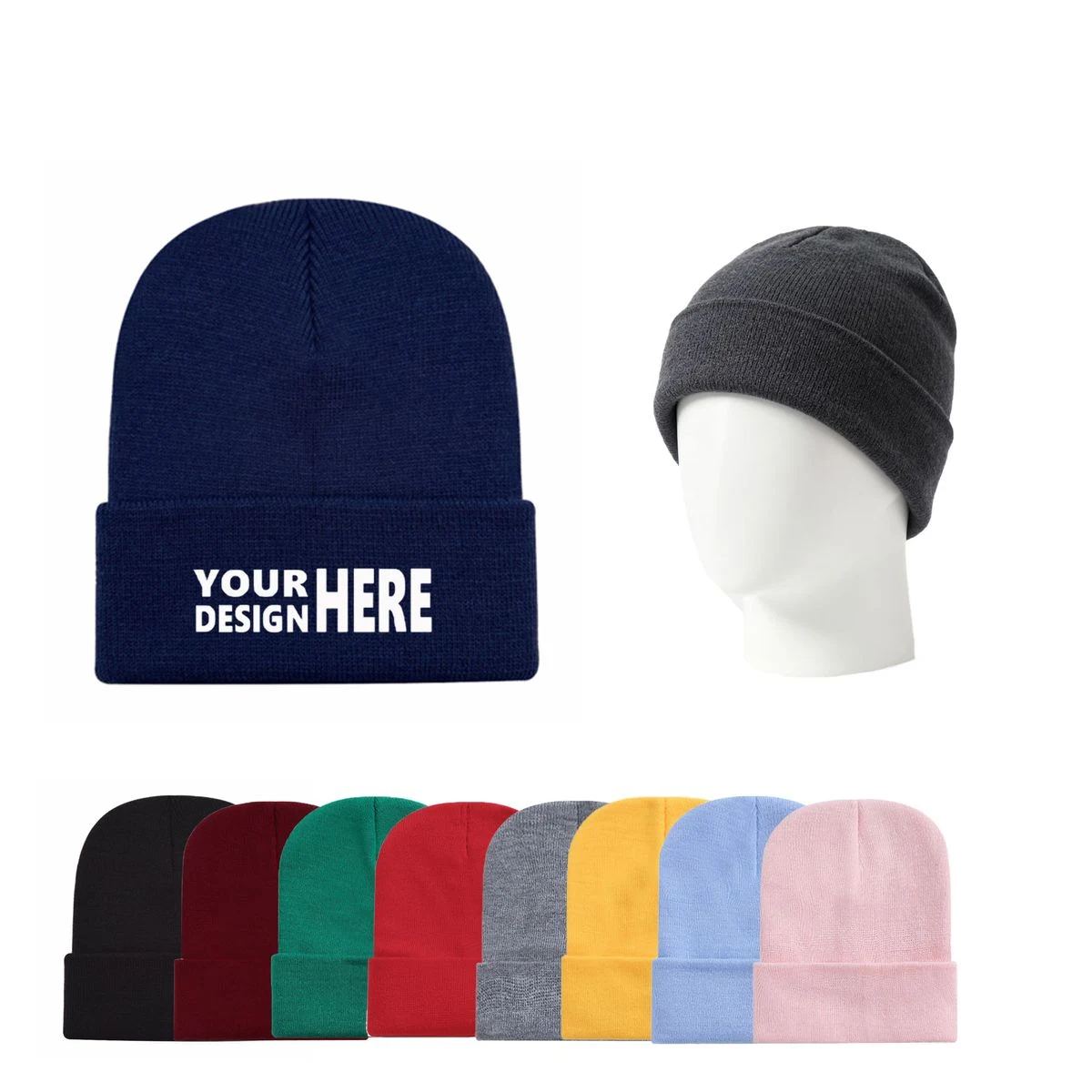 Knitted Cuffed Beanie 1