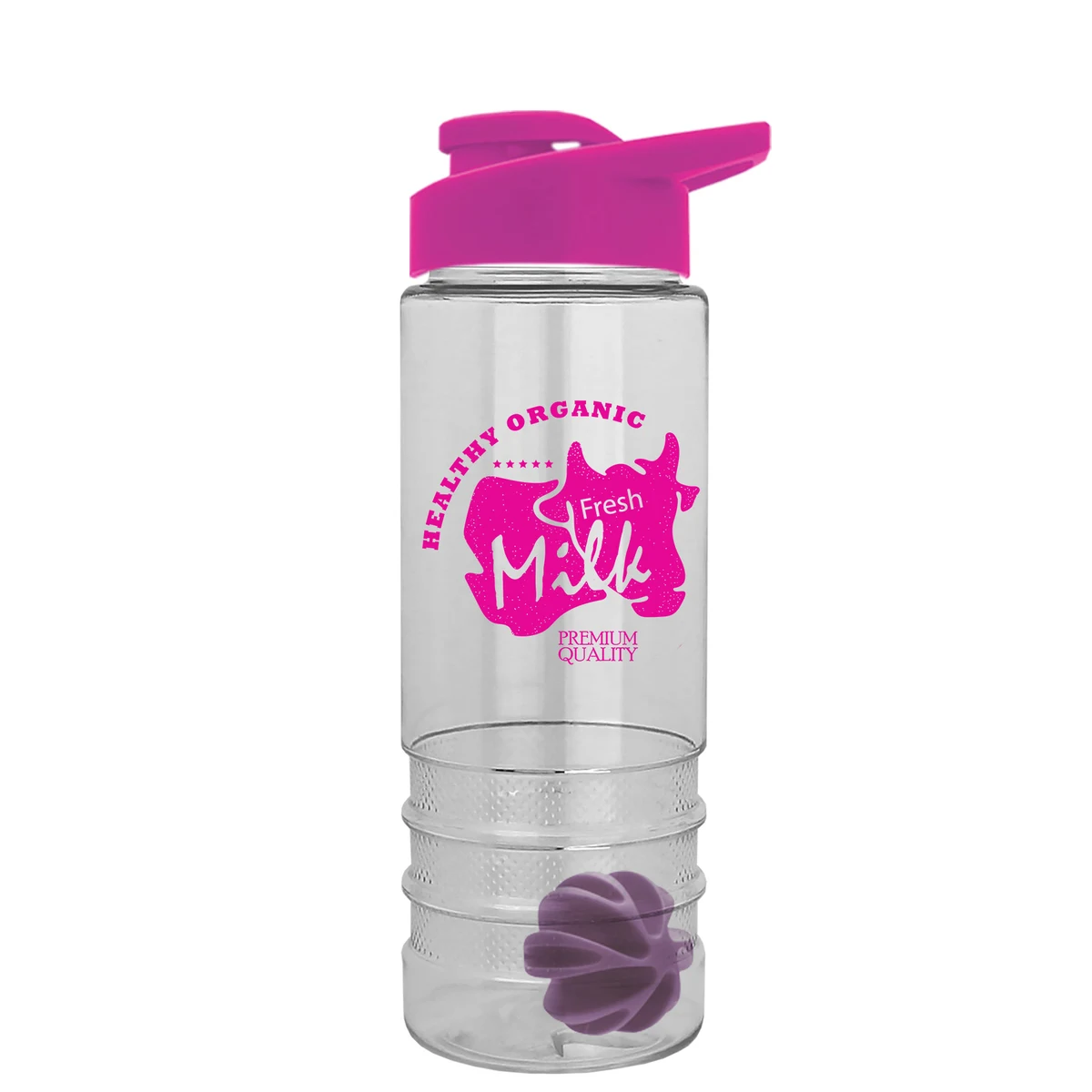 24 oz. Salute Shaker Bottle with Drink-Thru 1
