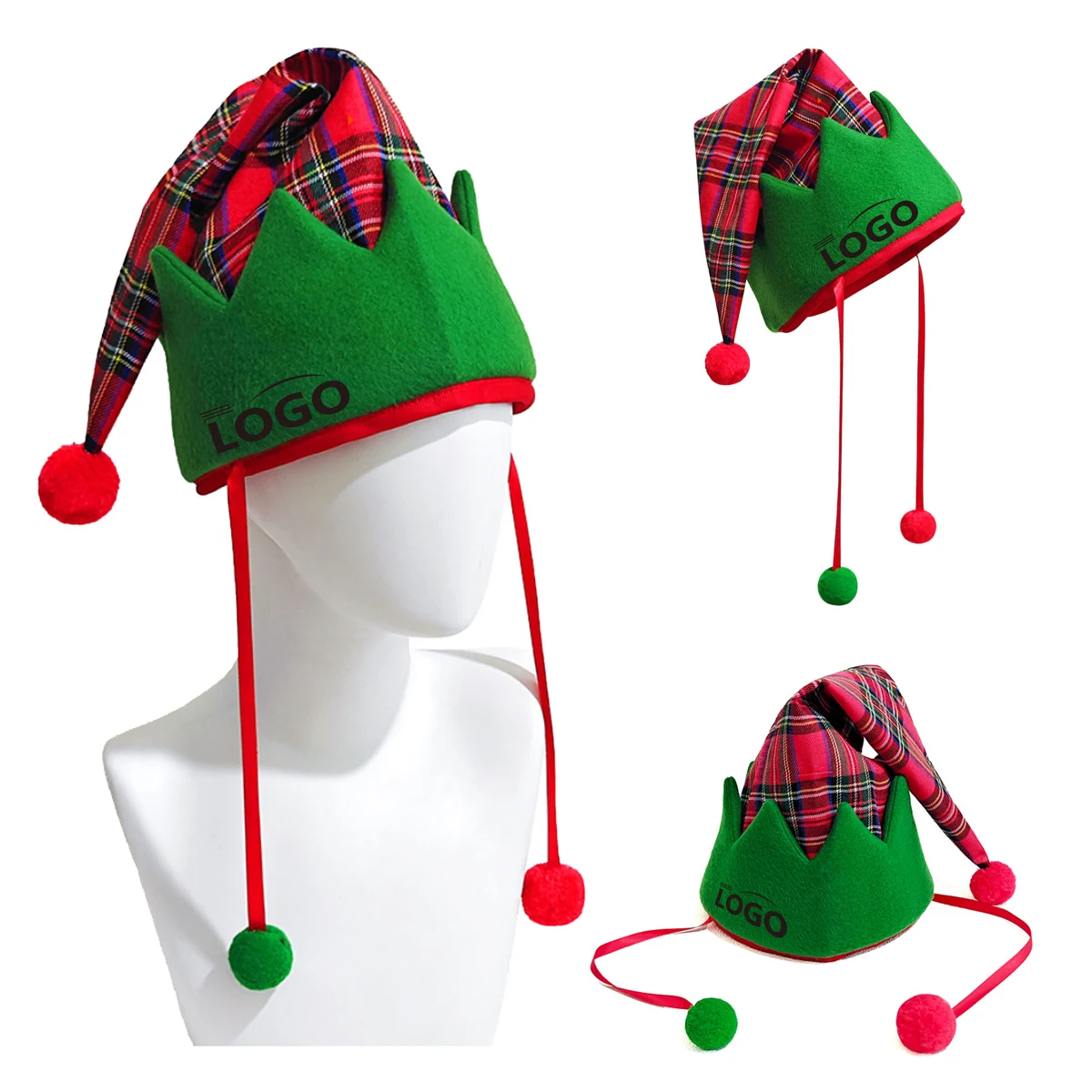 Checkered Christmas Hat 1