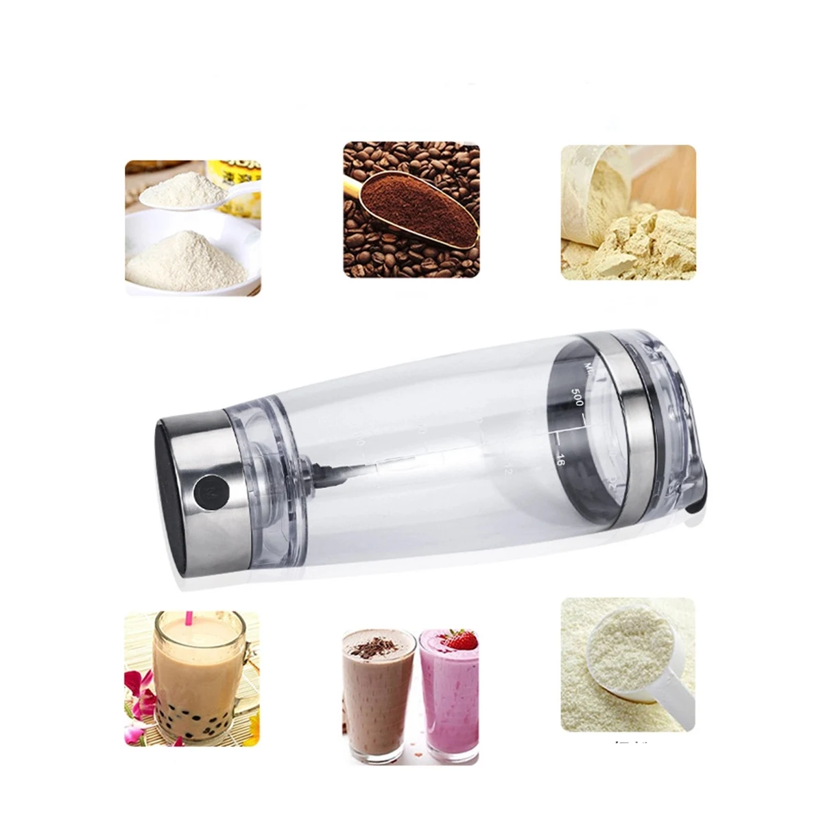 Premium Electric Protein Shaker Bottle Portable Mixer Cup 1