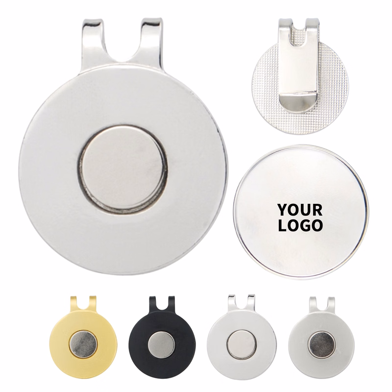 Nickel Plated Hat Clip With Magnetic Marker Retention
