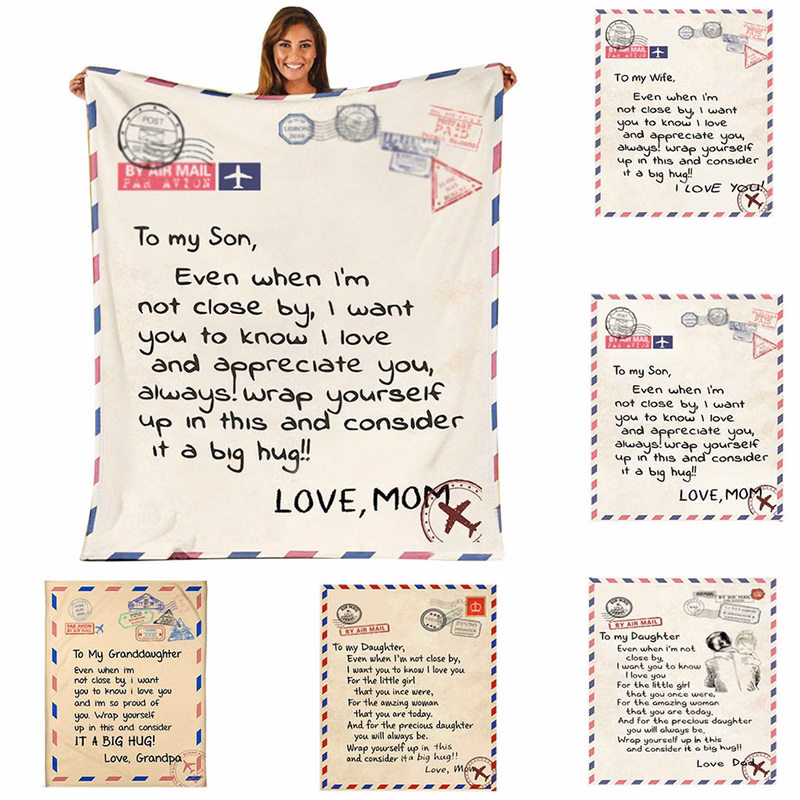 Envelope Blanket Family Gift