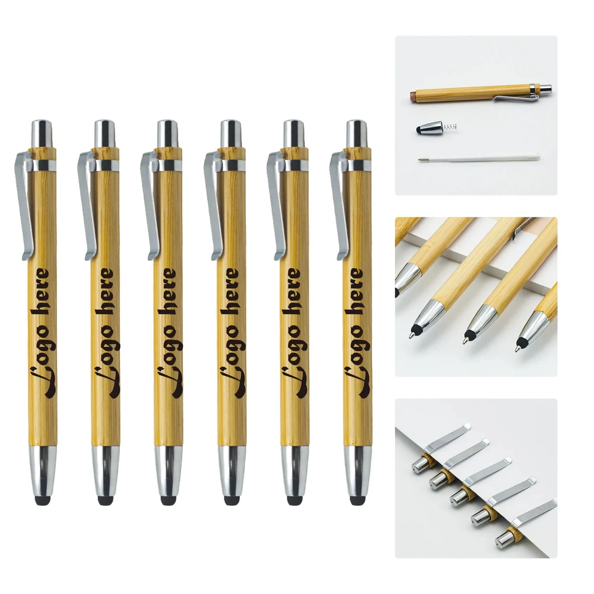 Bamboo Touch Screen Ballpoint Pen Customization 1