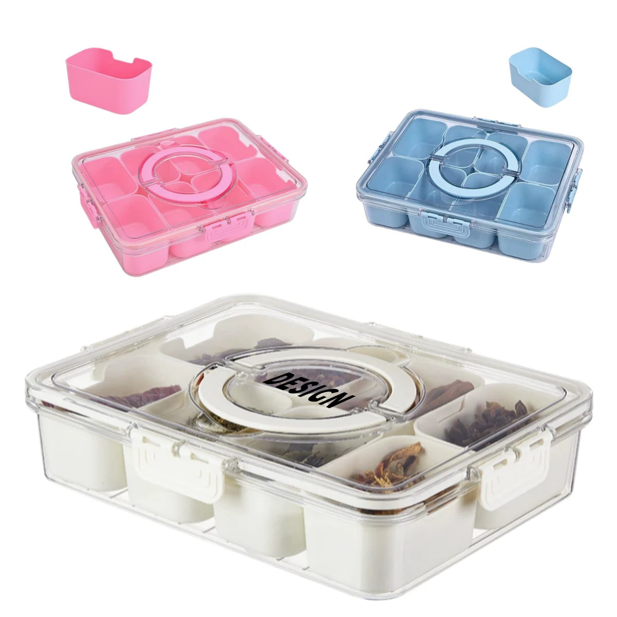 8 Compartment Snackle Box Container 1