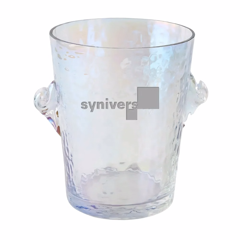 Lustered Glass Ice Bucket