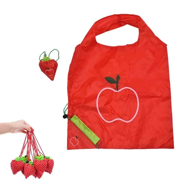 Custom 22.5-Inch Foldable Polyester Tote — Fruit-Shaped Pouch Travel & Shopping Bags, custom tote bag with logo imprint 1