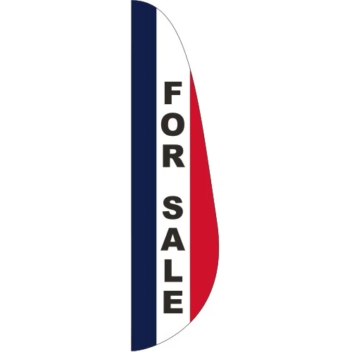 "FOR SALE" 3' x 12' Message Feather Flag 1