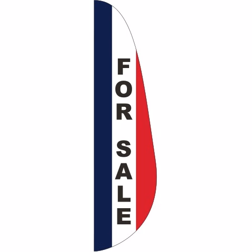 "FOR SALE" 3' x 12' Message Feather Flag
