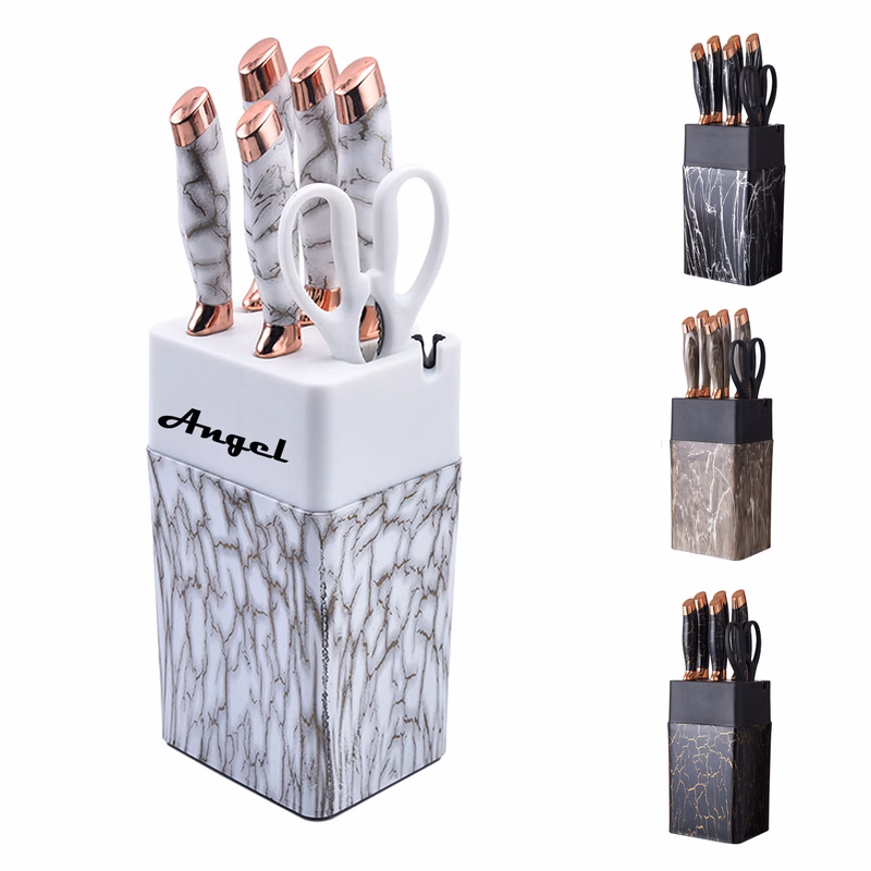 7 Pcs Sharp Stainless Steel Knife Block Set