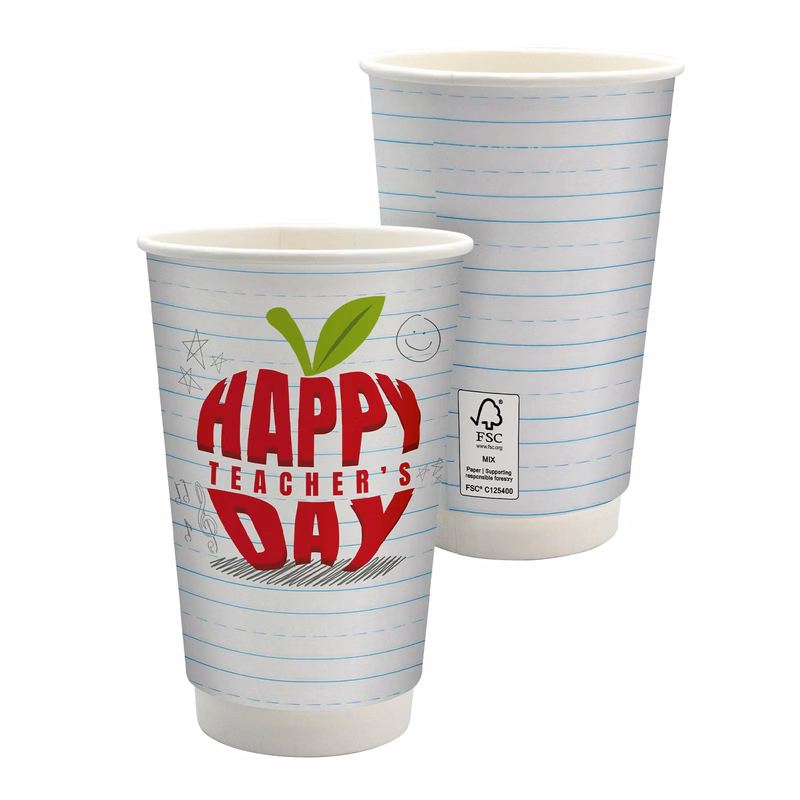 16 oz. Teacher Full Color Paper Cup