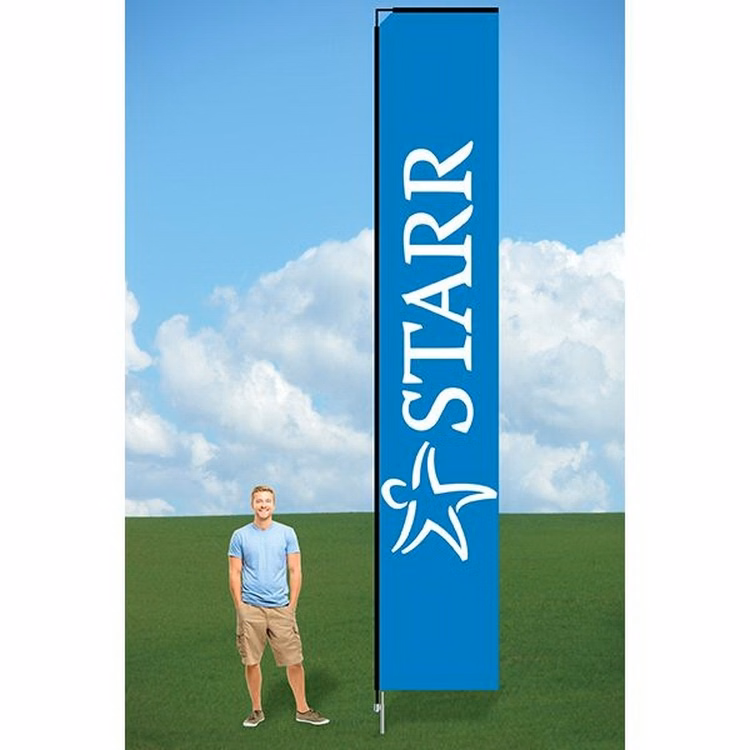 14ft Advertising Flag with Ground Stake-Double