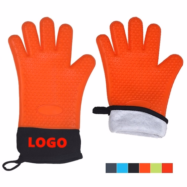 Custom 8.25 Inch Silicone Honeycomb Grip Oven Mitt — Heat Resistant Kitchen Promotional