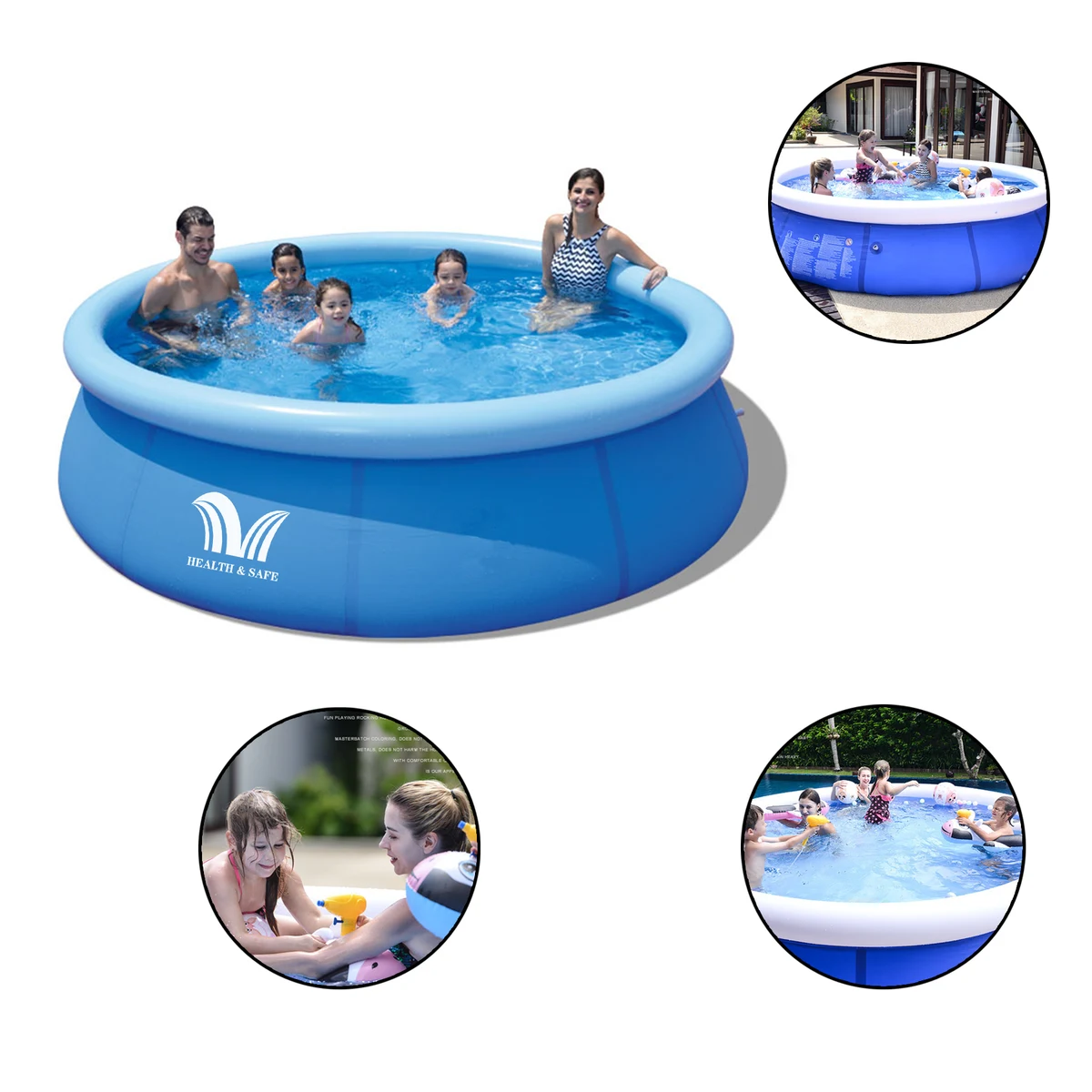 Inflatable Swimming Pool Full-Sized for Family Water Party 1