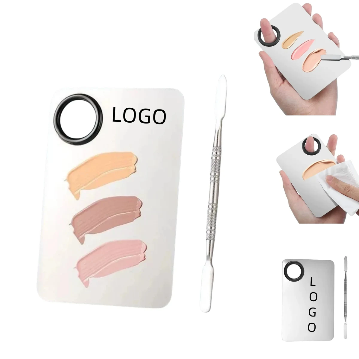 Stainless Steel Foundation Makeup Palette Set 1