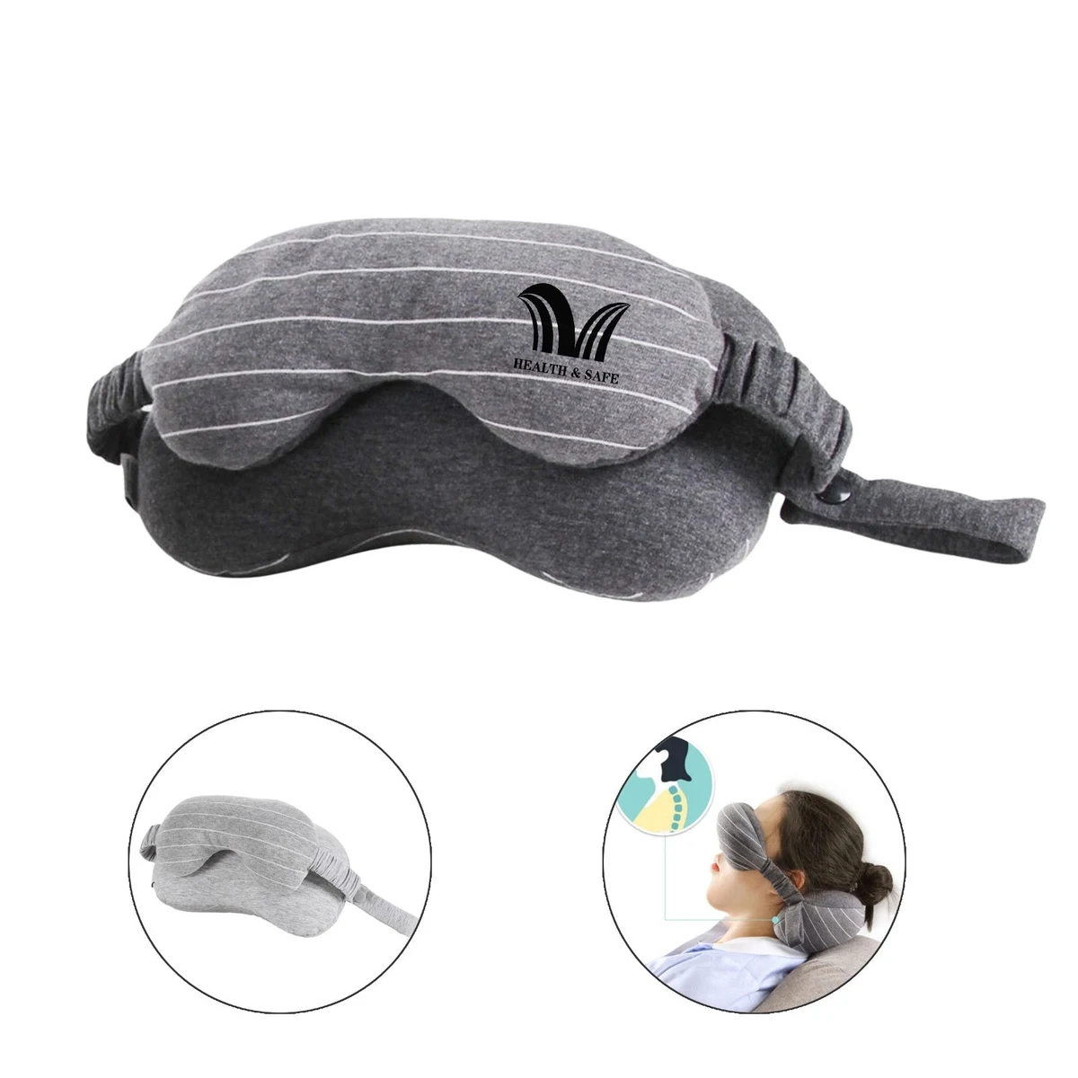 Two-In-One U-Shaped Pillow With Eye Mask 1