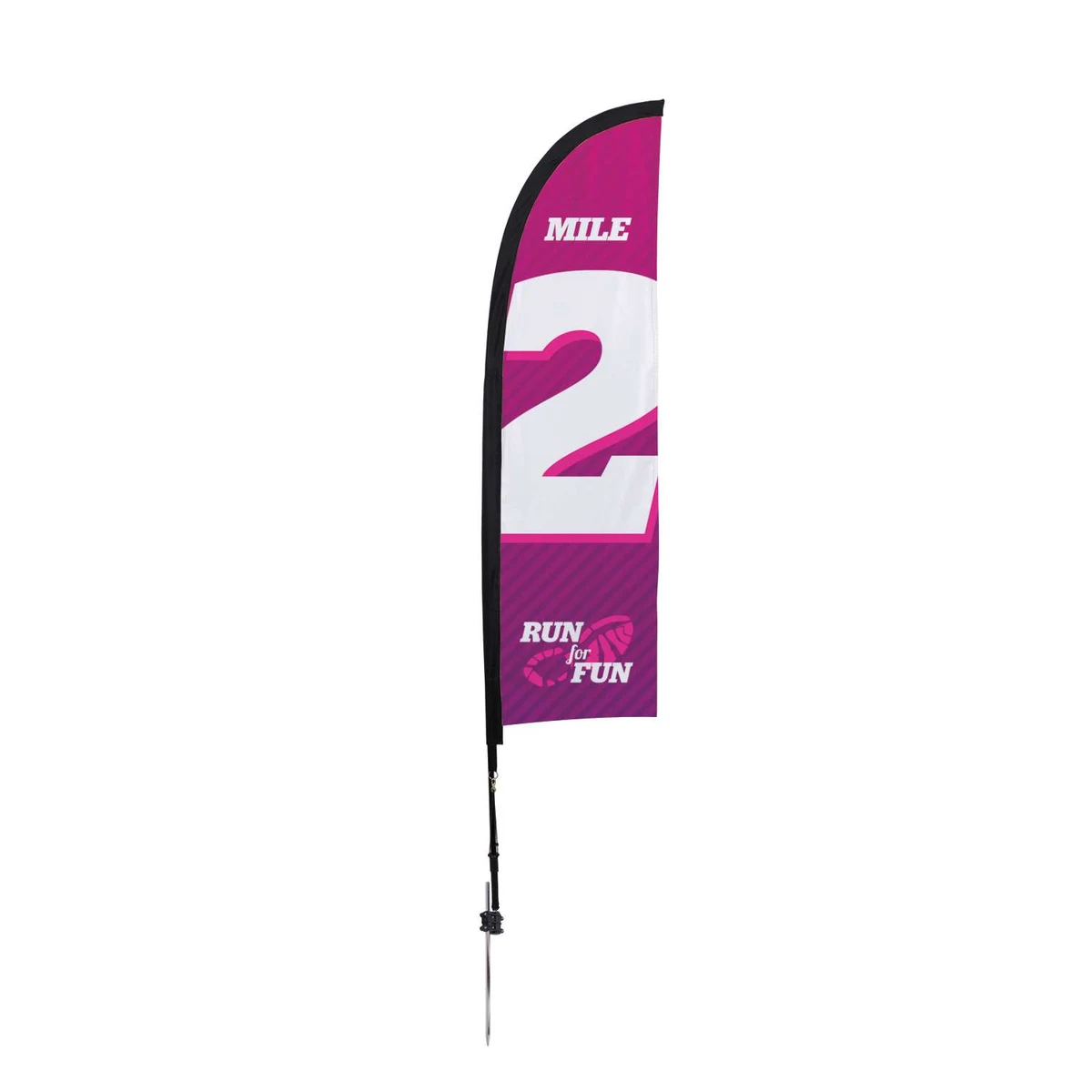 7' Premium Blade Sail Sign Kit (Single-Sided with Ground Spike) 1