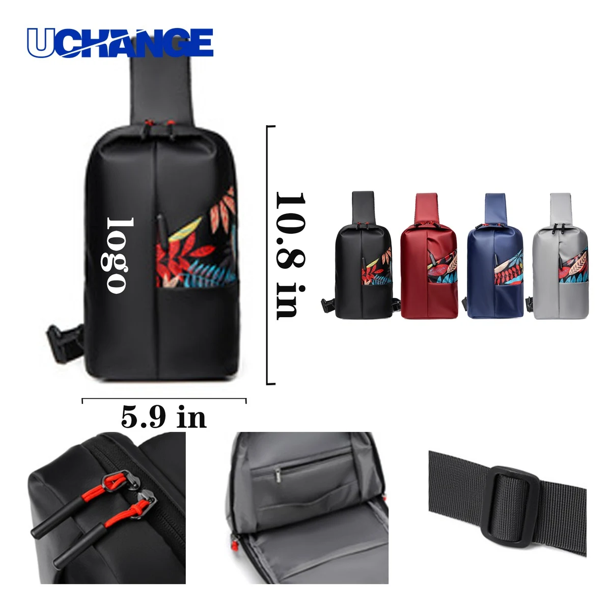 Full Color Fashionable Single Shoulder Chest Bag Organizer 1