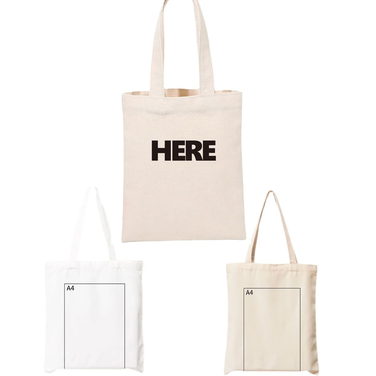 MOQ 20 Vertical Canvas Tote Bag, custom tote bag with logo imprint 1