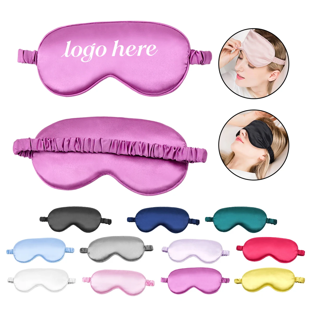Faux Silk Light-blocking Sleep Eye Mask 1