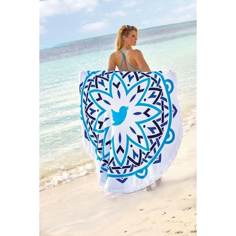 Mandala Fringe 360 Round Beach Towel™ 1