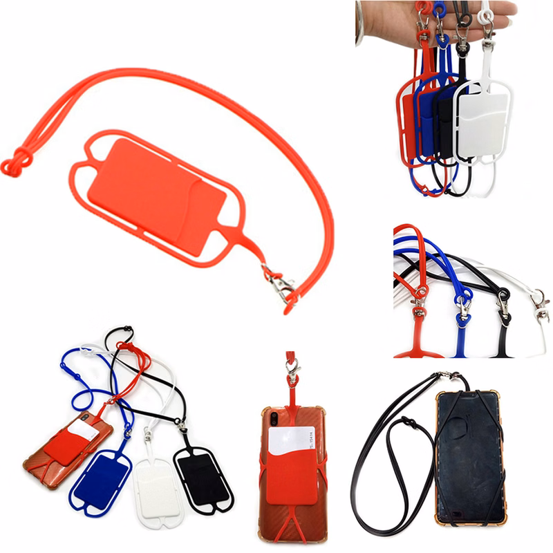Silicone Lanyard And Phone Card Holder