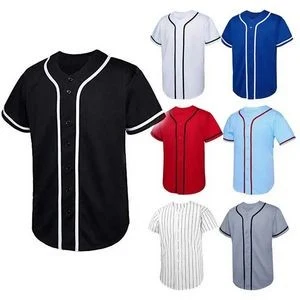 Full Button Baseball Jersey Shirt for Men and Women 1