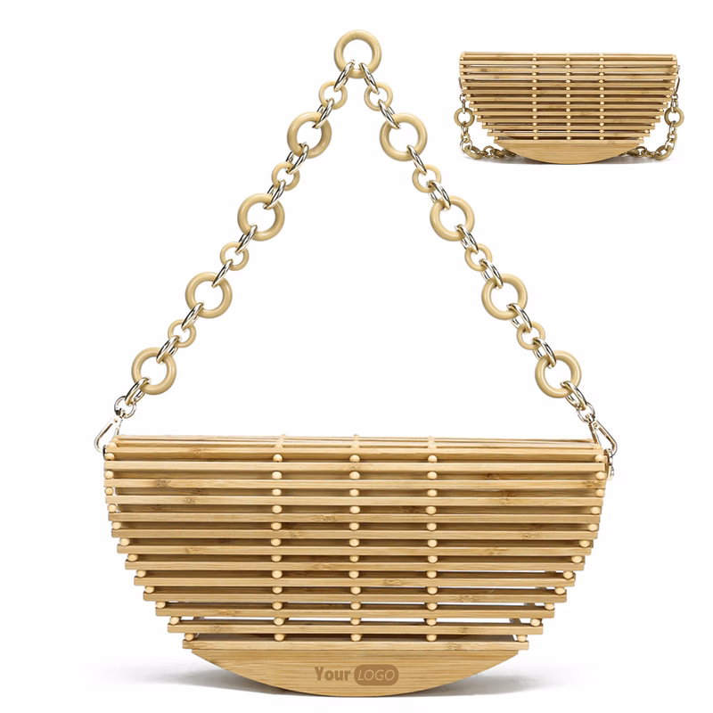 Wood Simple bamboo shoulder cross-body bag