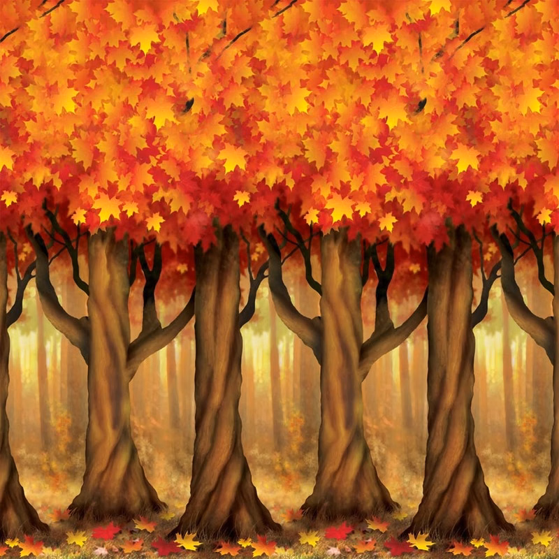 Fall Trees Backdrop - 4' x 30'