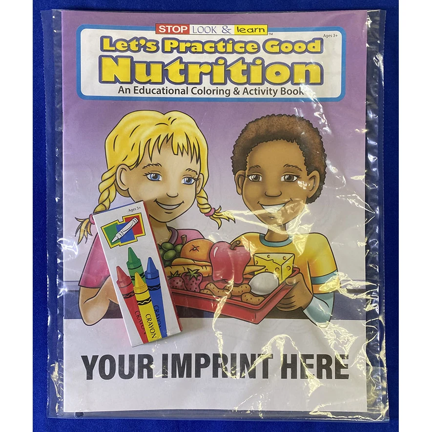 COLORING SET - Let's Practice Good Nutrition Coloring Book Fun Pack 1