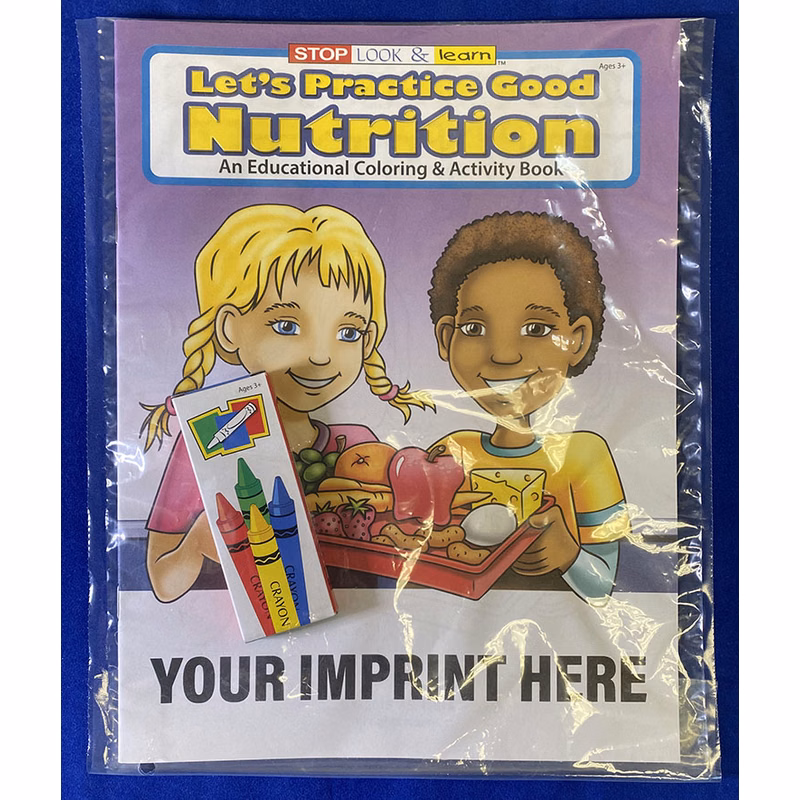 COLORING SET - Let's Practice Good Nutrition Coloring Book Fun Pack
