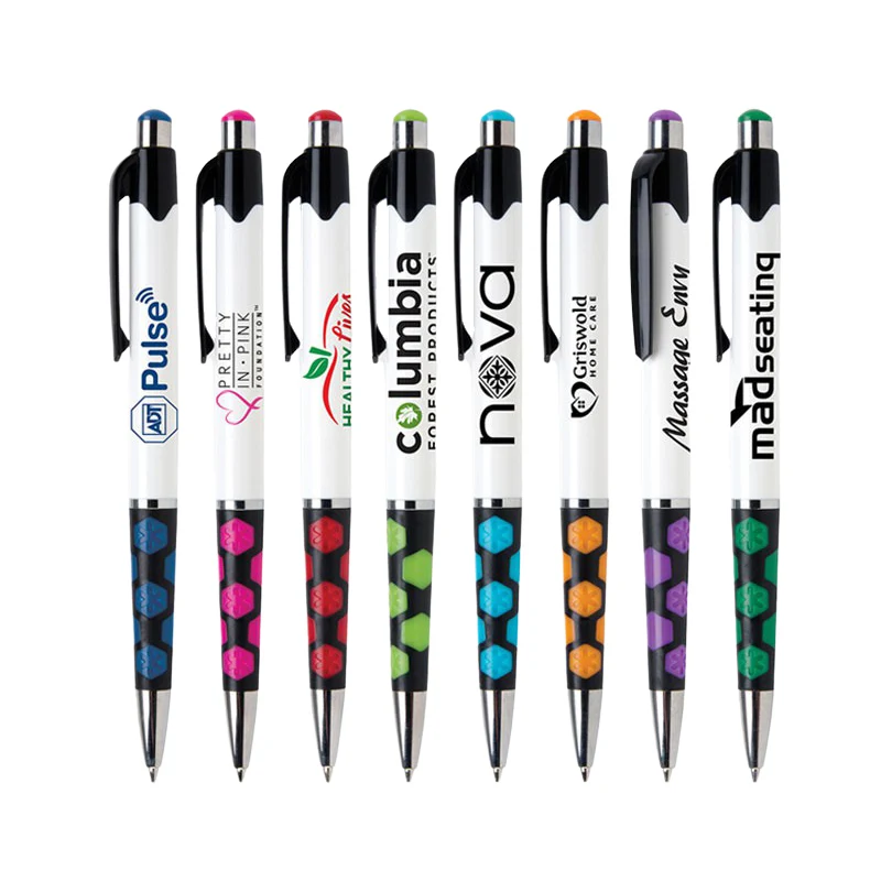 Hexagon Rubber Grip Pen 1