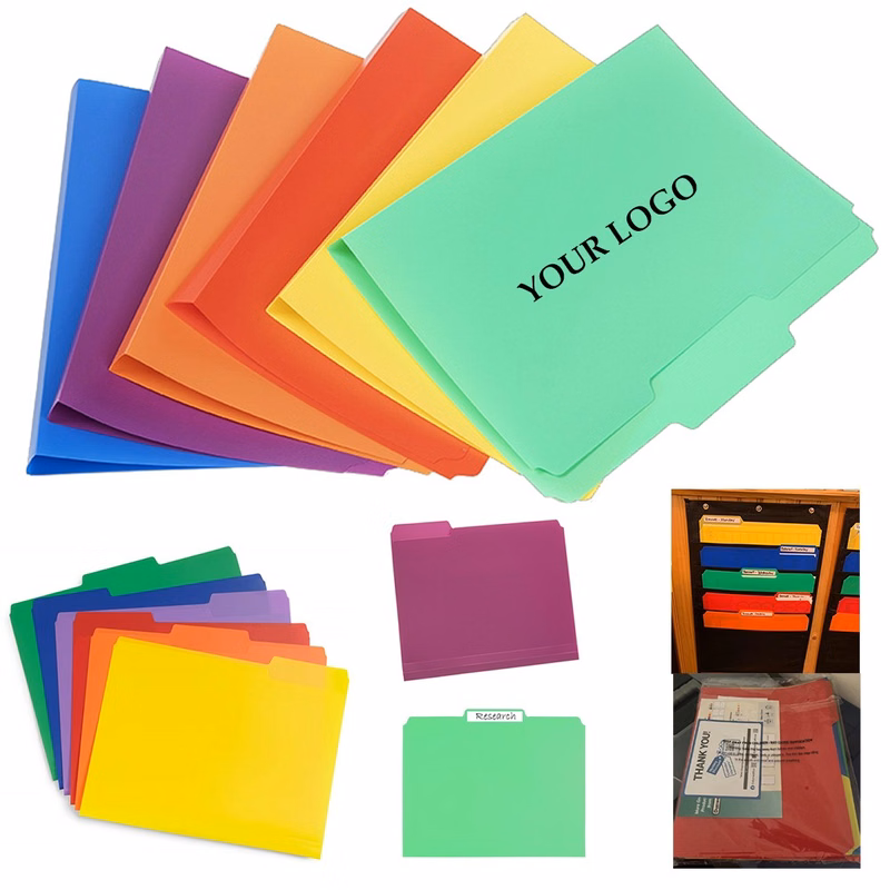 Plastic Colored File Folders - (6 Pack)
