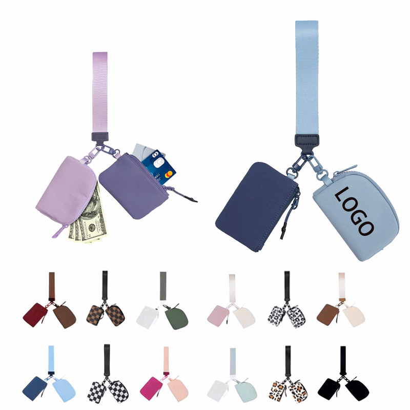Double Bag Mini Keychain Wallet