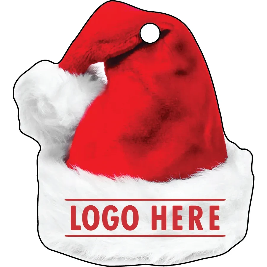 1/4" Recycled Wood Ornaments-Santa Hat 1