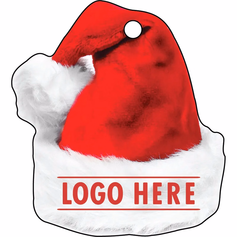 1/4" Recycled Wood Ornaments-Santa Hat