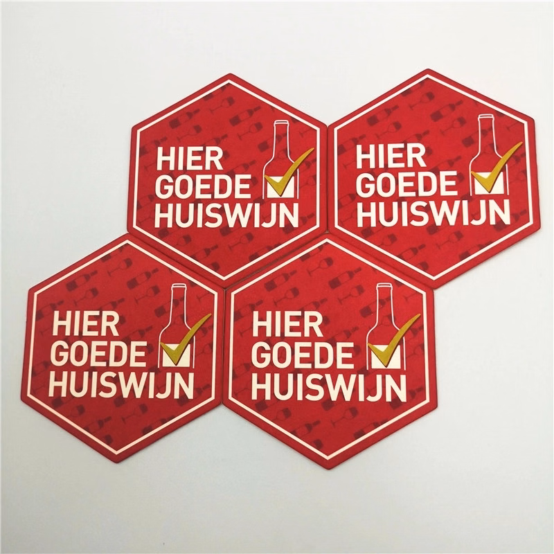 Hexagon Full Color Dinner Cup Paper Coaster