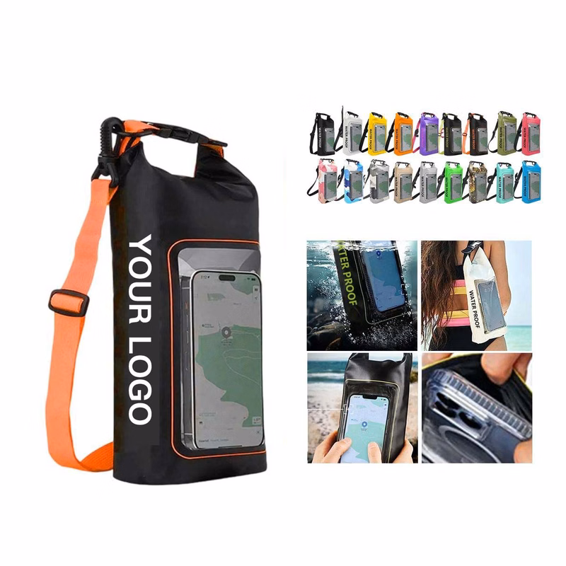 PVC Crossbody Bag with Waterproof Phone Window