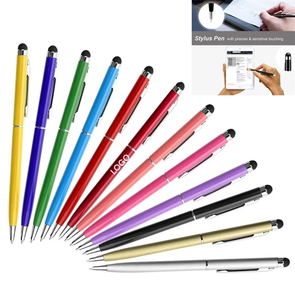 Custom 5.3" Aluminum Universal Stylus Ballpoint — Compact Dual-Function Professional Pen 1