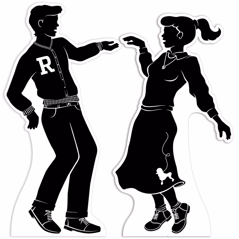 50's Dancing Silhouette Stand-Ups