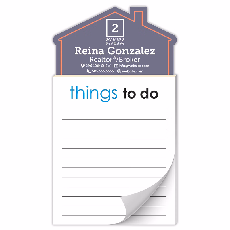 Magna-Pad House Shape Magnet - Stock Things To Do (50 Sheet)