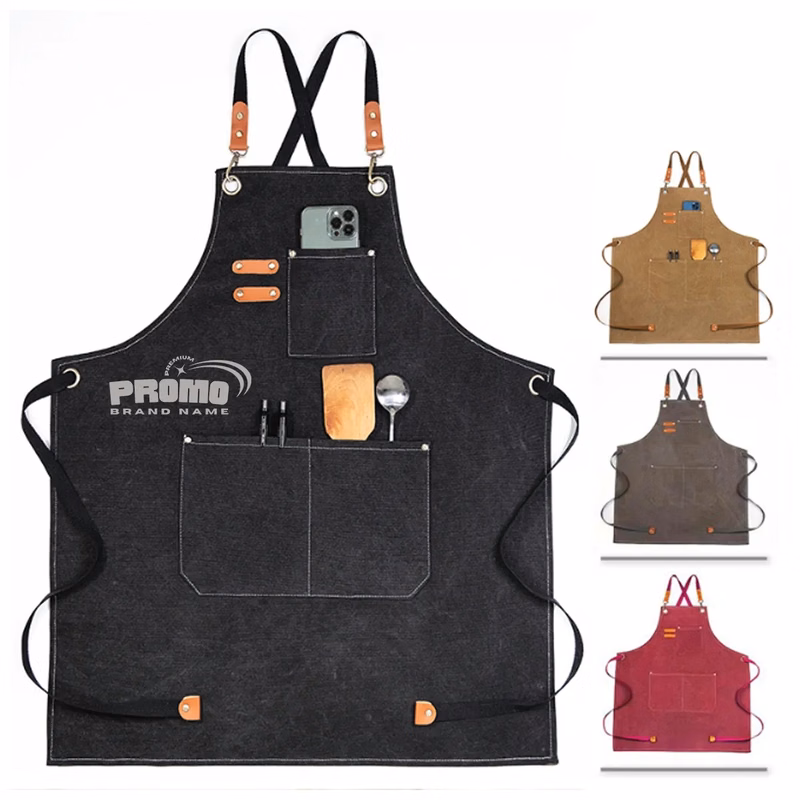 Lightweight Canvas Cross Back Chef Cotton Aprons