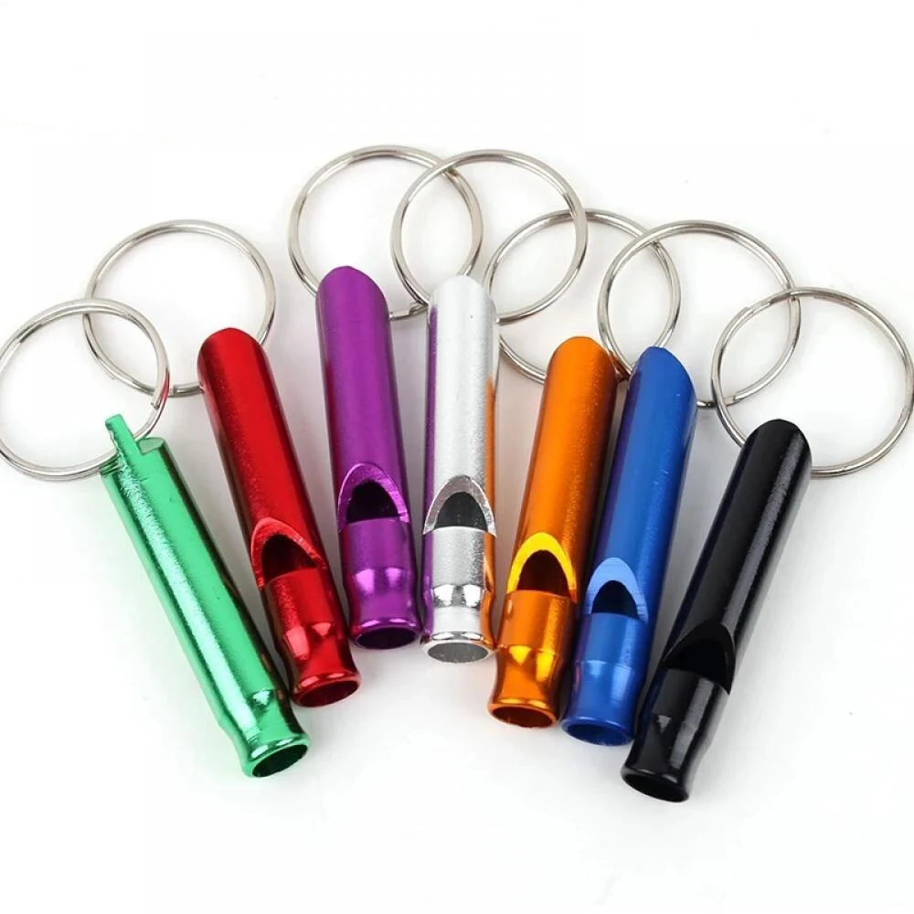 Mini Aluminum Alloy Whistle Keyring 1