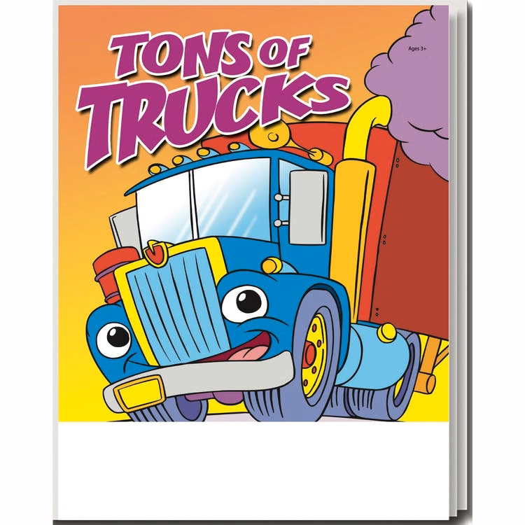 Trucks Coloring & Activity Book - 16 Pages Ages 3-11