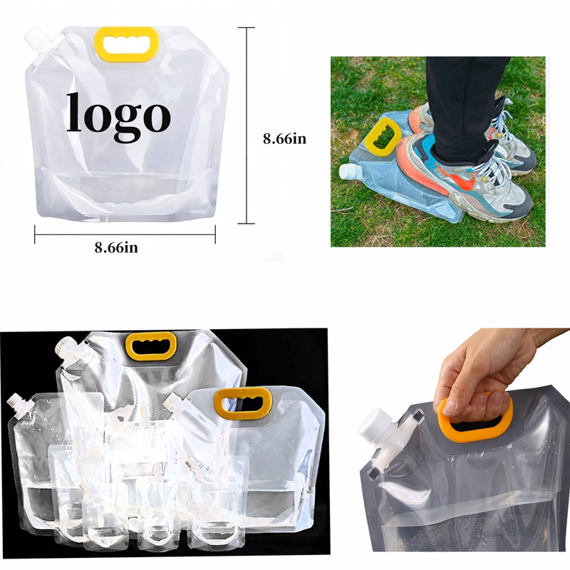 Thick Clear Handheld Beverage Pouch