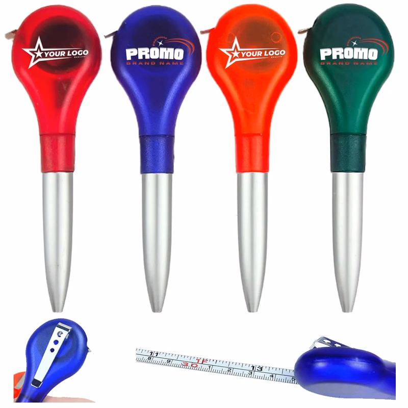 2 In 1 Retractable Tape Measure Ruler Writing Ballpoint Pen