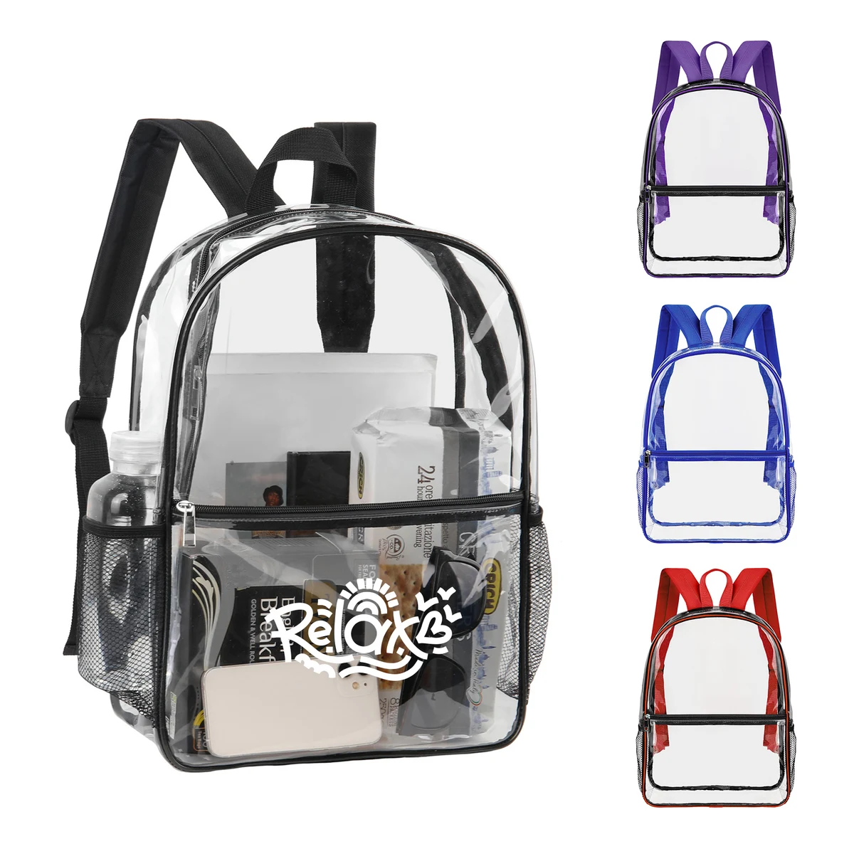 Heavy Duty Multi-Function PVC Transparent Backpack 1
