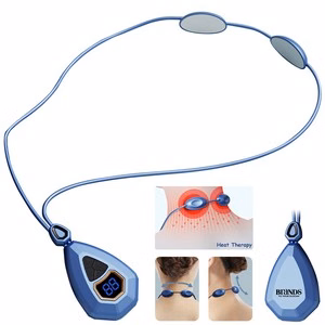 Lanyard Controlled Electric Pulse Neck Massager Heat Therapy