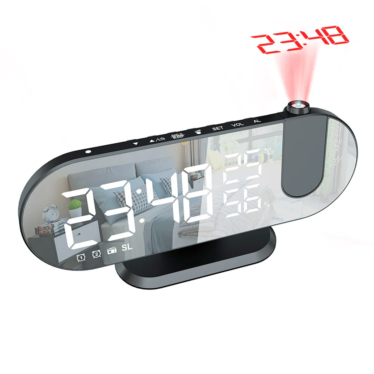 Led Projection Digital Alarm Clock For Bedroom 1
