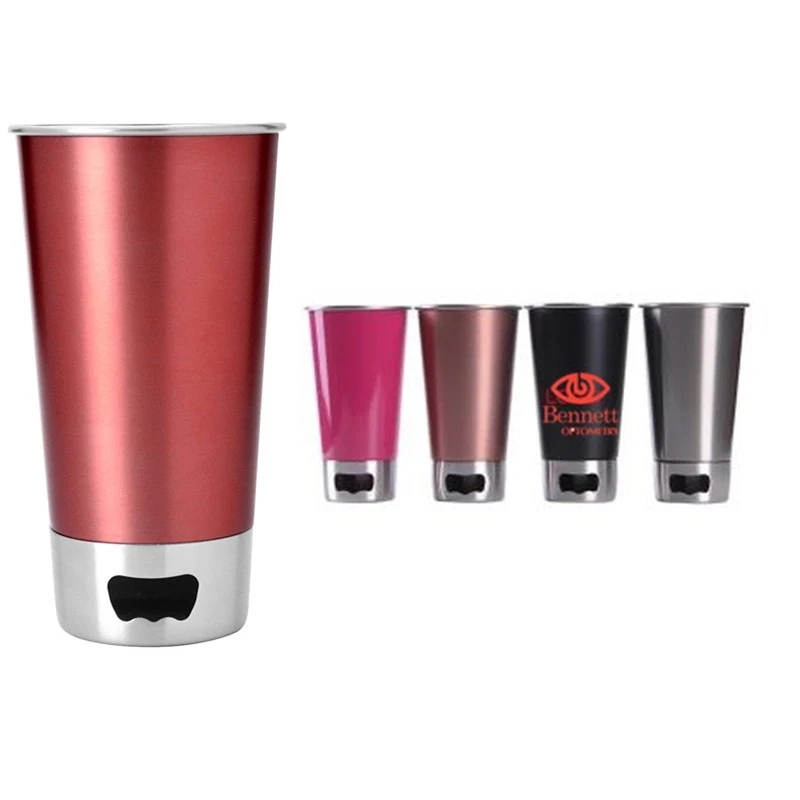 304 Stainless Steel Beer Mug with Opener 1